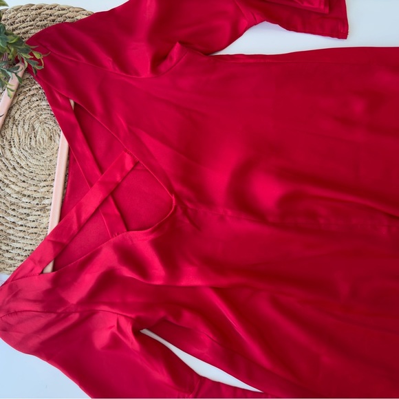 SABO SKIRT Red Bell‎ Sleeve Tunic Top Size 6 - Picture 7 of 10